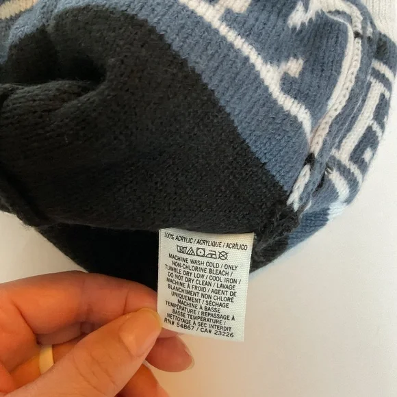 PINK VS Navy Blue Soft Velour Ribbed Shoulder Bag (NWT)& PINK Nation Knit Beanie - Picture 11 of 12